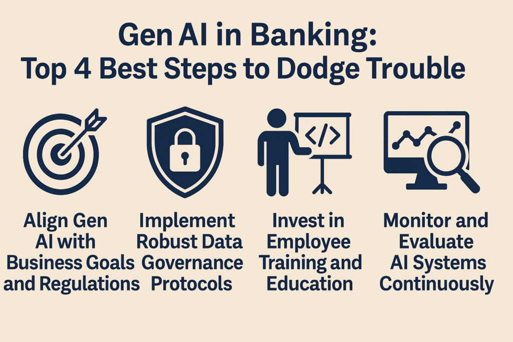 Gen AI in Banking: Top 4 Best Steps to Dodge Trouble