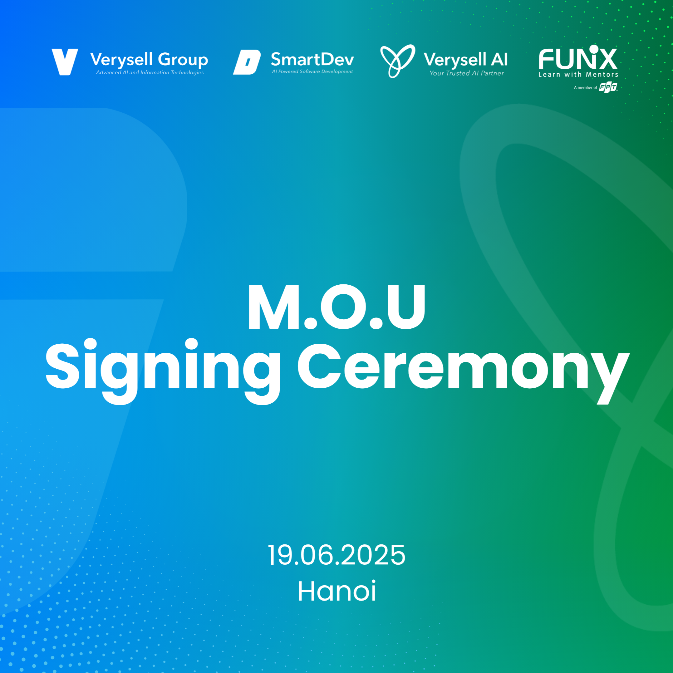 Strategic Partnership between Verysell AI, SmartDev and FUNiX: Gathering for The Future of AI and Software Development  